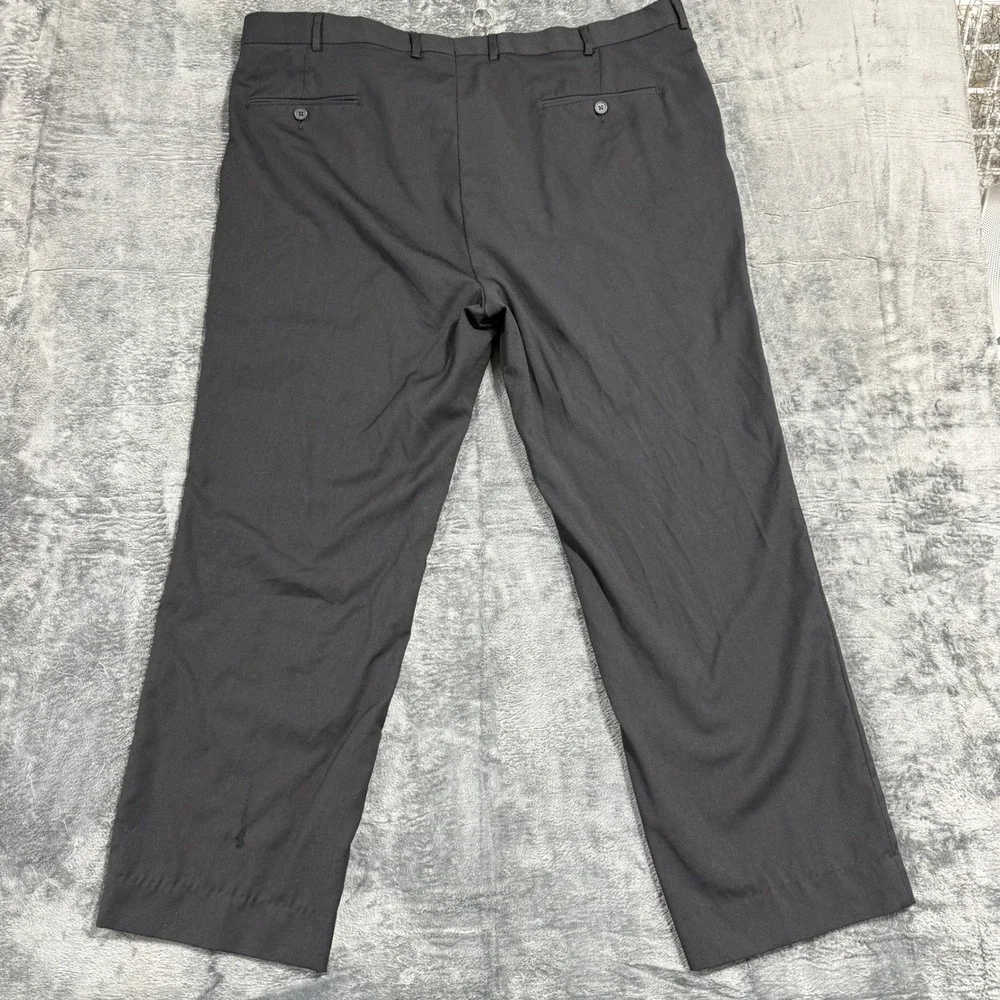 Stafford‎ Suit Pants Mens 44x32 Black 100% Wool Classic Fit Tailored Culture